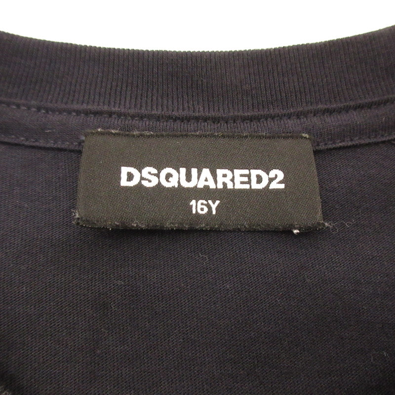 【中古】DSQUARED2 | ディースクエアード 長袖Tシャツ DQ03KZ BRAVE KID取扱い サイズ:16Y ネイビー
