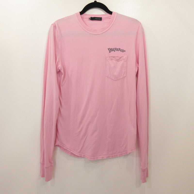 【中古】DSQUARED2 | ディースクエアード 長袖Tシャツ 71GC131 三崎商事 クラッシュ加工 ピンク サイズ:S