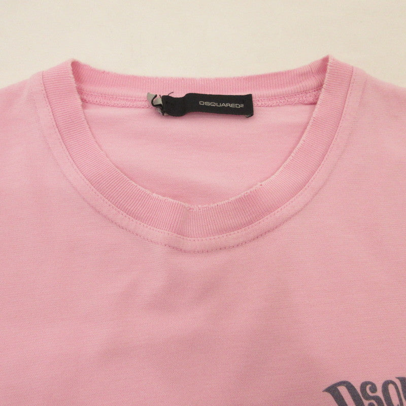 【中古】DSQUARED2 | ディースクエアード 長袖Tシャツ 71GC131 三崎商事 クラッシュ加工 ピンク サイズ:S