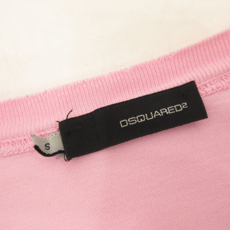 【中古】DSQUARED2 | ディースクエアード 長袖Tシャツ 71GC131 三崎商事 クラッシュ加工 ピンク サイズ:S