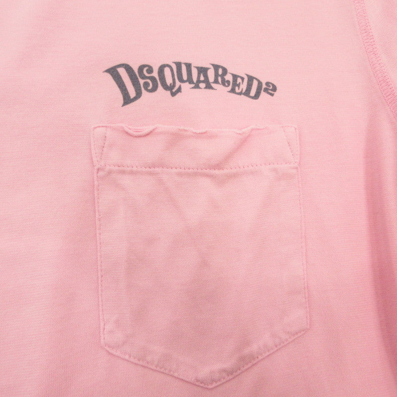 【中古】DSQUARED2 | ディースクエアード 長袖Tシャツ 71GC131 三崎商事 クラッシュ加工 ピンク サイズ:S