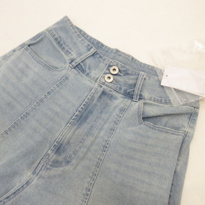 【中古】MAJESTIC LEGON | マジェスティックレゴン レースベルトセット裾リボンデニム デニムパンツ 1052052701 ライトブルー サイズ:L