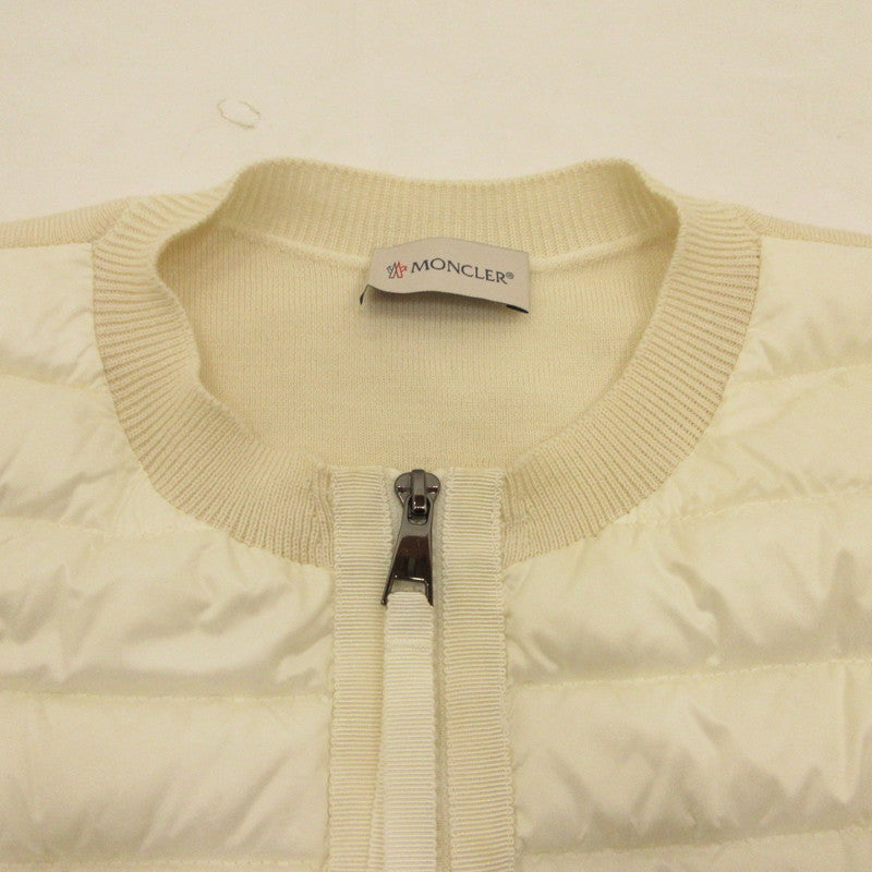【中古】MONCLER | モンクレール CARDIGAN TRICOT ダウンジャケット J20939B51000 国内正規品 ホワイト サイズ:XS