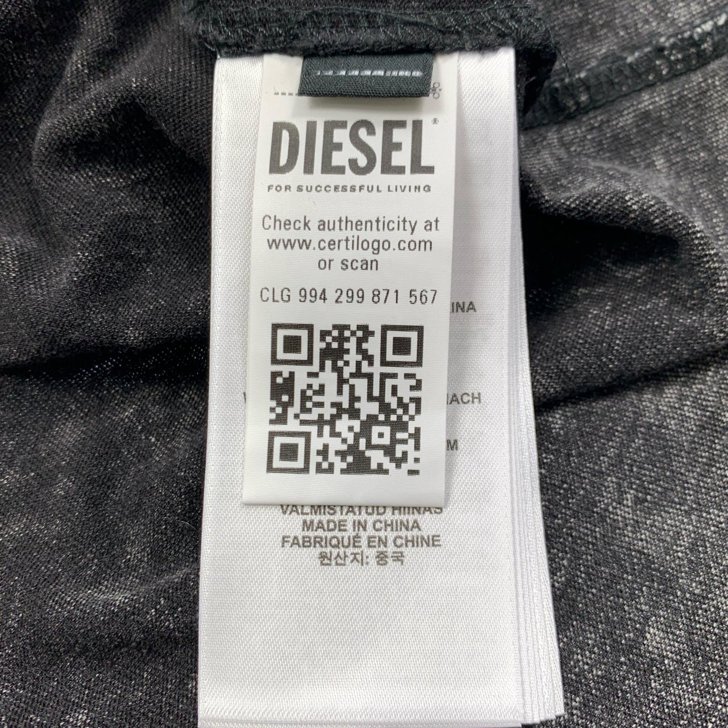 【中古】DIESEL | ディーゼル T-REDROXT 長袖Tシャツ A14777OQJAH グレー サイズ:M