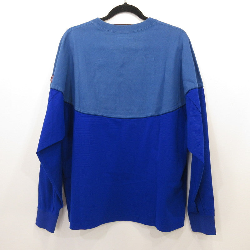 【中古】C.E | シーイー WHITE LINE LONG SLEEVE T 長袖Tシャツ CES15LT09 ブルー サイズ:L