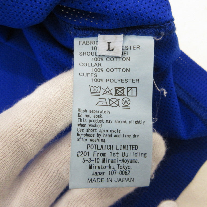 【中古】C.E | シーイー WHITE LINE LONG SLEEVE T 長袖Tシャツ CES15LT09 ブルー サイズ:L