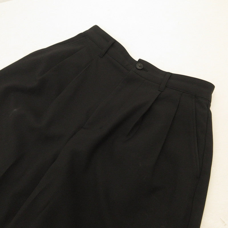 【中古】Danton | ダントン MELANGE TWILL 2TUCK WIDE PANTS パンツ DT-E0253 MET ブラック サイズ:40