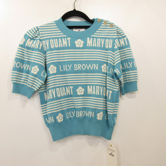 【中古】Lily Brown | リリーブラウン ジャガードニットトップス セーター LWNT254041 サイズ:F ブルー