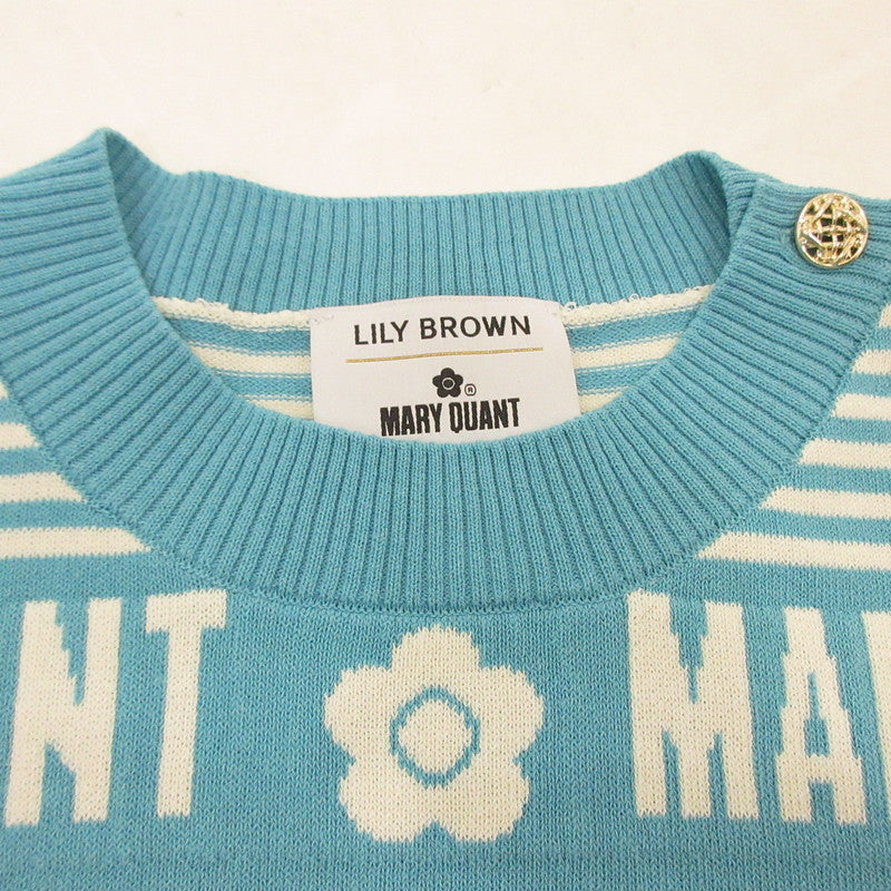 【中古】Lily Brown | リリーブラウン ジャガードニットトップス セーター LWNT254041 サイズ:F ブルー