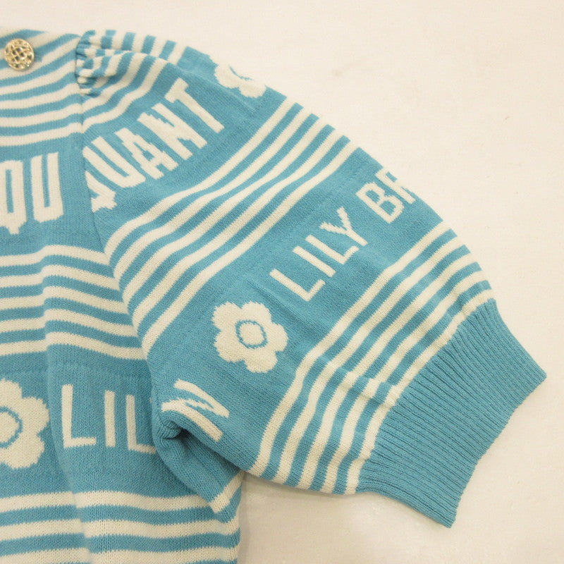 【中古】Lily Brown | リリーブラウン ジャガードニットトップス セーター LWNT254041 サイズ:F ブルー