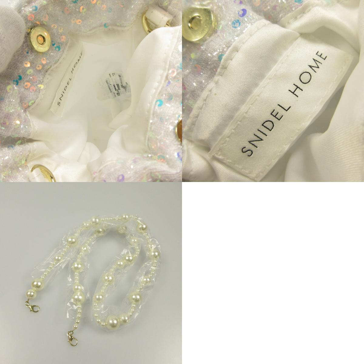 【中古】snidel | スナイデル スパンコールバッグ ハンドバッグ SHGB251245 ホワイト