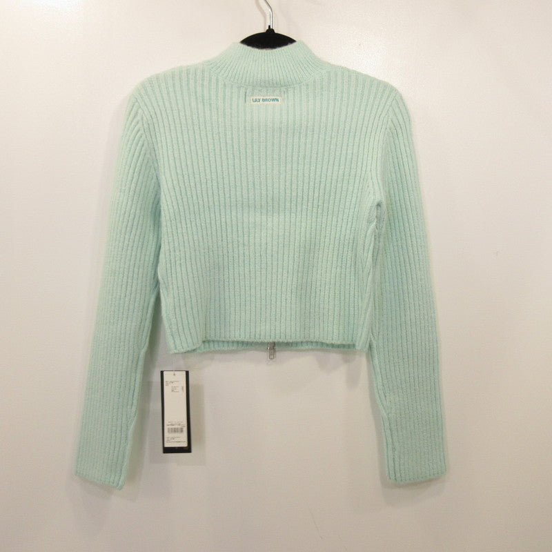 【中古】Lily Brown | リリーブラウン ジップカーディガン カーディガン LWND245021 サイズ:F ライトブルー