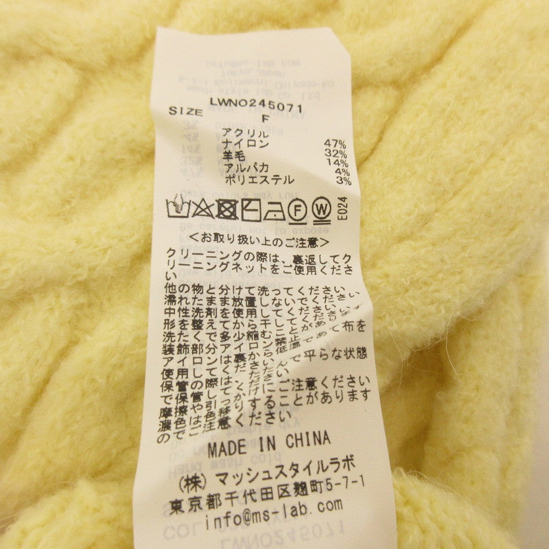 【中古】Lily Brown | リリーブラウン ケーブルニットミニワンピ ワンピース LWNO245071 サイズ:F イエロー