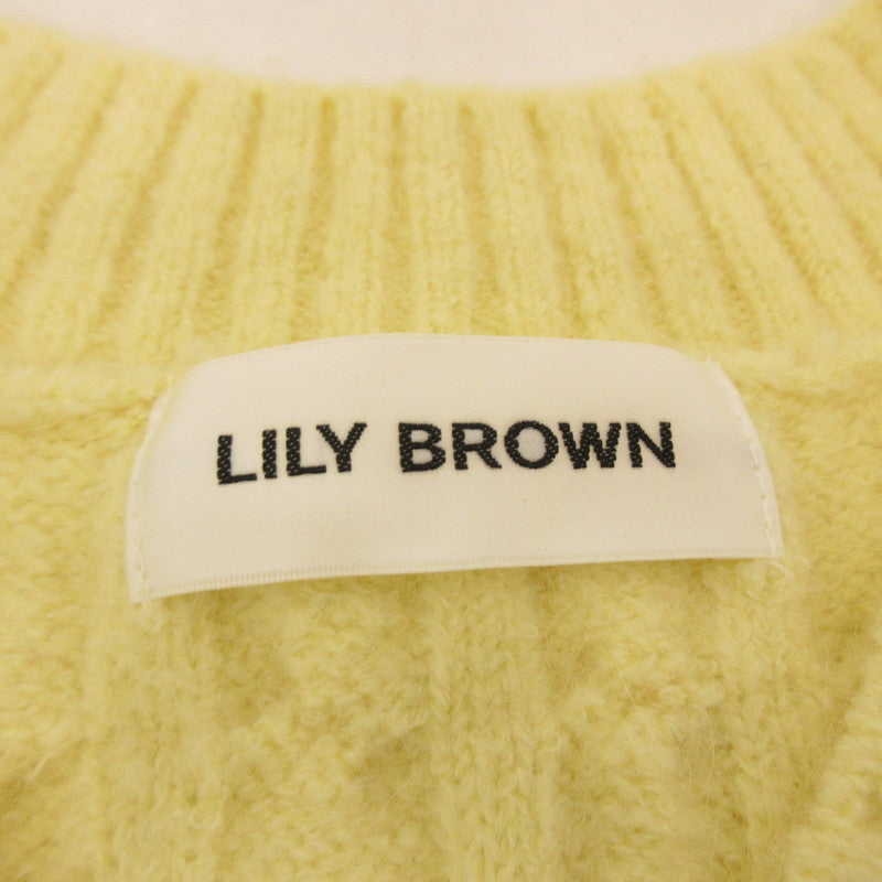 【中古】Lily Brown | リリーブラウン ケーブルニットミニワンピ ワンピース LWNO245071 サイズ:F イエロー