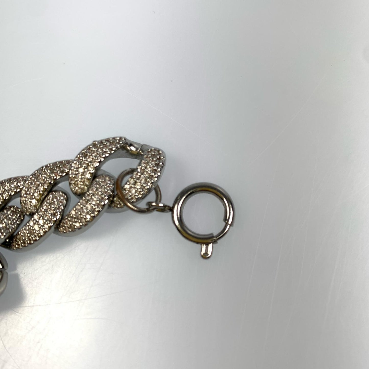 【中古】 Diamond Set Chain Bracelet ブレスレット シルバー