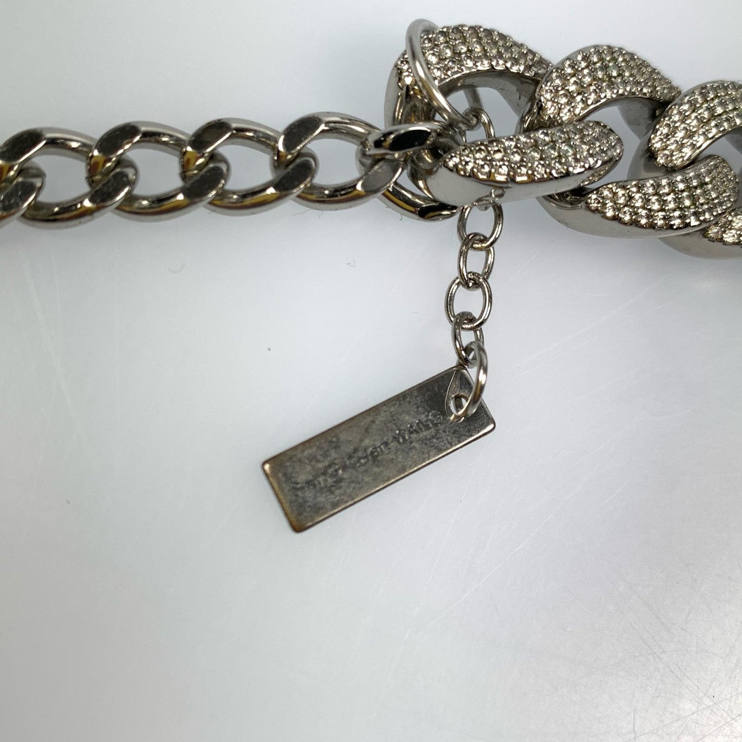 【中古】 Diamond Set Chain Bracelet ブレスレット シルバー