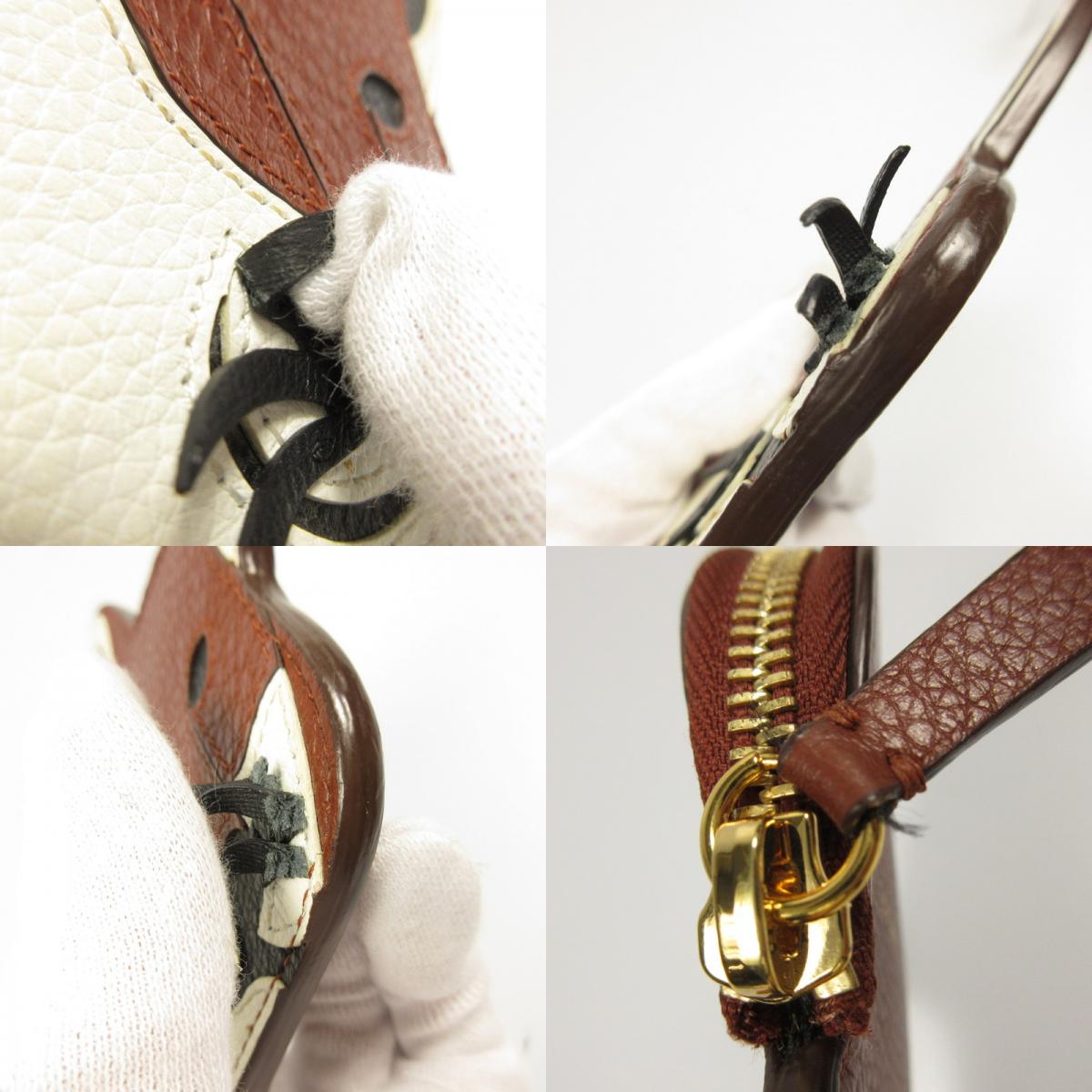 【中古】MAISON KITSUNE | メゾンキツネ LEATHER FOX HEAD COIN PURSE コインケース KUZ-88750 ブラウン