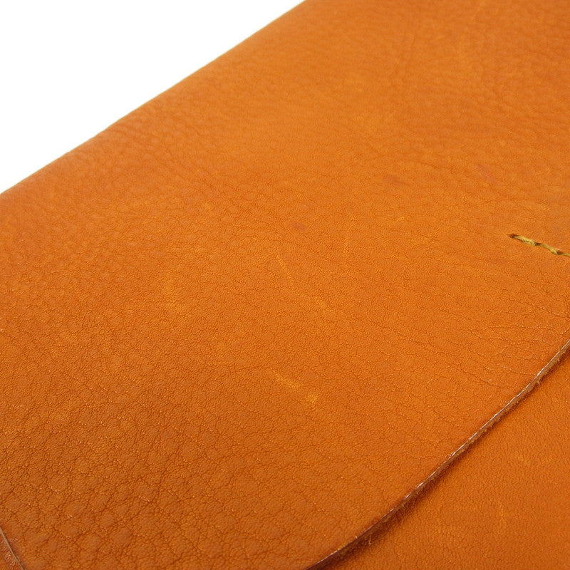 【中古】 栃木レザー 本革手縫いのBODYBAG ショルダーバッグ ブラウン