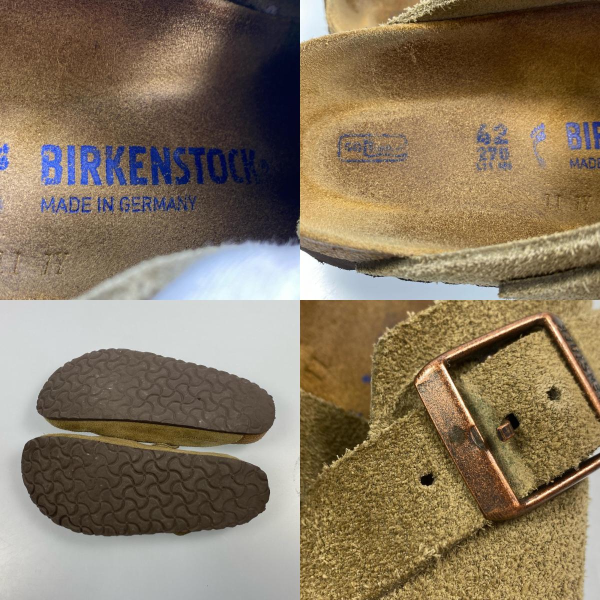 【中古】BIRKENSTOCK | ビルケンシュトック BOSTON SUEDE サンダル 27.0cm カーキ 27cm