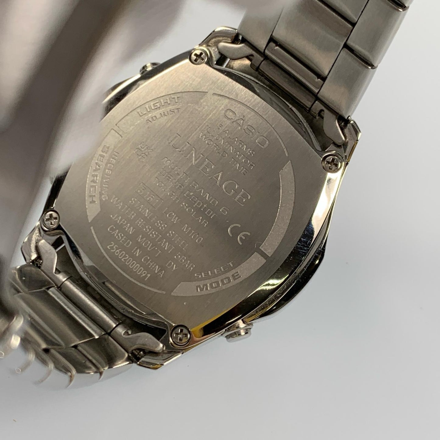 【中古】CASIO | カシオ LINEAGE 腕時計 LCW-M100DE-1AJF シルバー