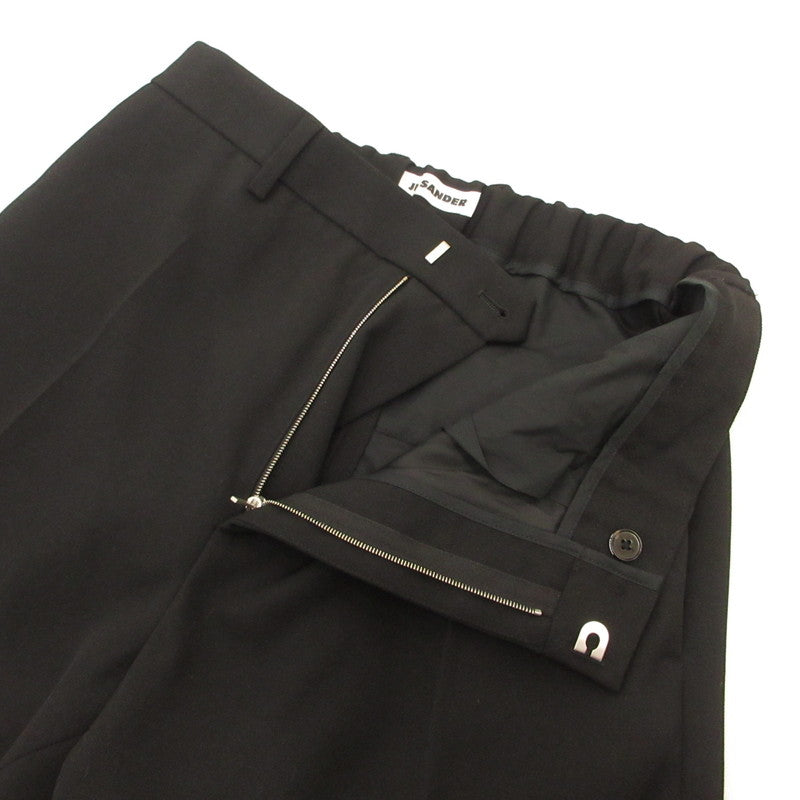 【中古】JIL SANDER | ジルサンダー ウールギャバジンテーパードパンツ その他ボトムス J21KA0011 国内正規品 ブラック サイズ:44