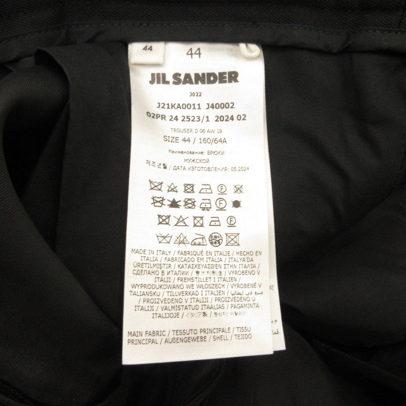 【中古】JIL SANDER | ジルサンダー ウールギャバジンテーパードパンツ その他ボトムス J21KA0011 国内正規品 ブラック サイズ:44