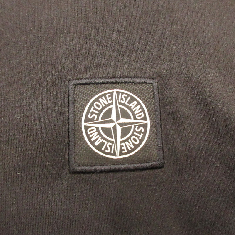 【中古】STONE ISLAND | ストーンアイランド LOGO PATCH SHORT SLEEVE 半袖Tシャツ 801524113 国内正規品 ブラック サイズ:L