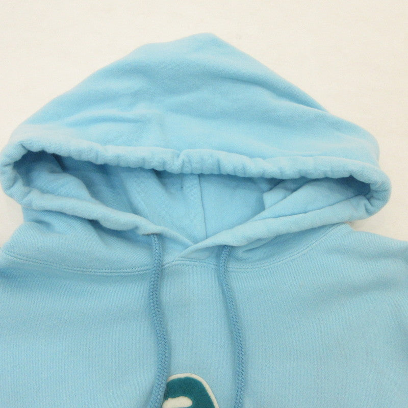 【中古】A BATHING APE | アベイシングエイプ PATCHED LOGO OVERSIZED HOODIE パーカー 001PPI802001L ライトブルー サイズ:M
