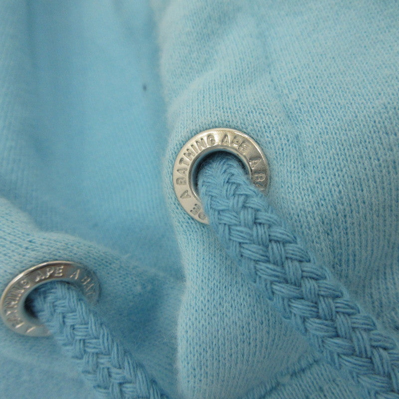 【中古】A BATHING APE | アベイシングエイプ PATCHED LOGO OVERSIZED HOODIE パーカー 001PPI802001L ライトブルー サイズ:M