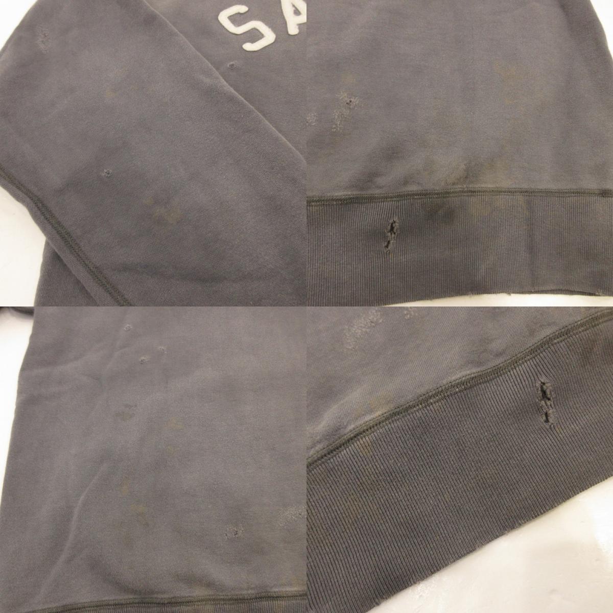 【中古】SAINT MICHAEL | セントマイケルセイントマイケル CRW SWEAT SH スウェット SM-S21-0000-018 グレー サイズ:L