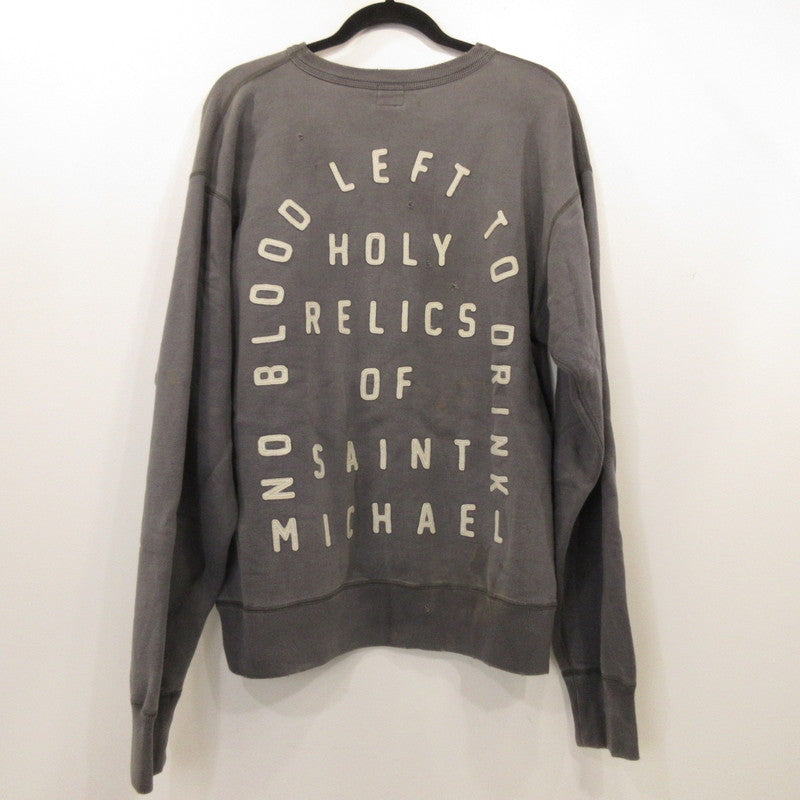 【中古】SAINT MICHAEL | セントマイケルセイントマイケル CRW SWEAT SH スウェット SM-S21-0000-018 グレー サイズ:L