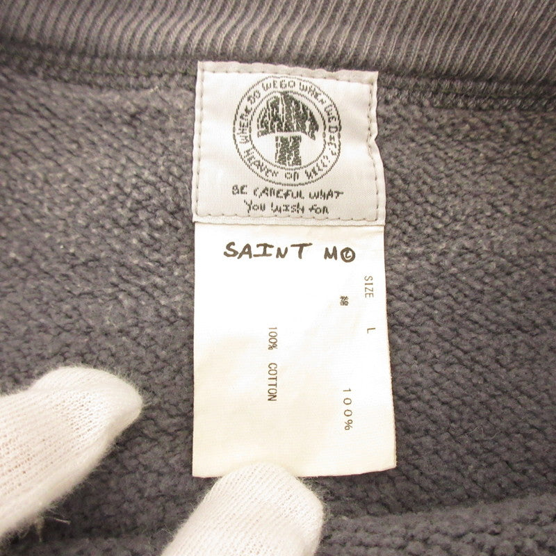 【中古】SAINT MICHAEL | セントマイケルセイントマイケル CRW SWEAT SH スウェット SM-S21-0000-018 グレー サイズ:L