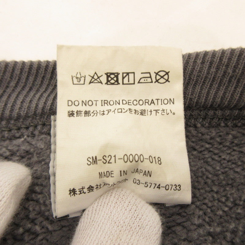 【中古】SAINT MICHAEL | セントマイケルセイントマイケル CRW SWEAT SH スウェット SM-S21-0000-018 グレー サイズ:L