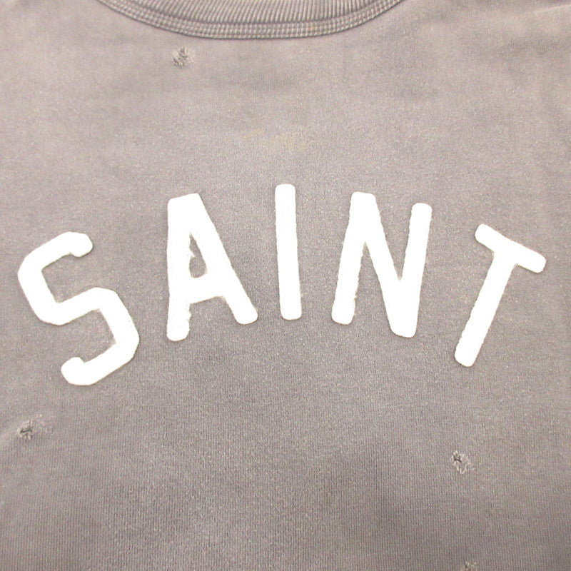 【中古】SAINT MICHAEL | セントマイケルセイントマイケル CRW SWEAT SH スウェット SM-S21-0000-018 グレー サイズ:L