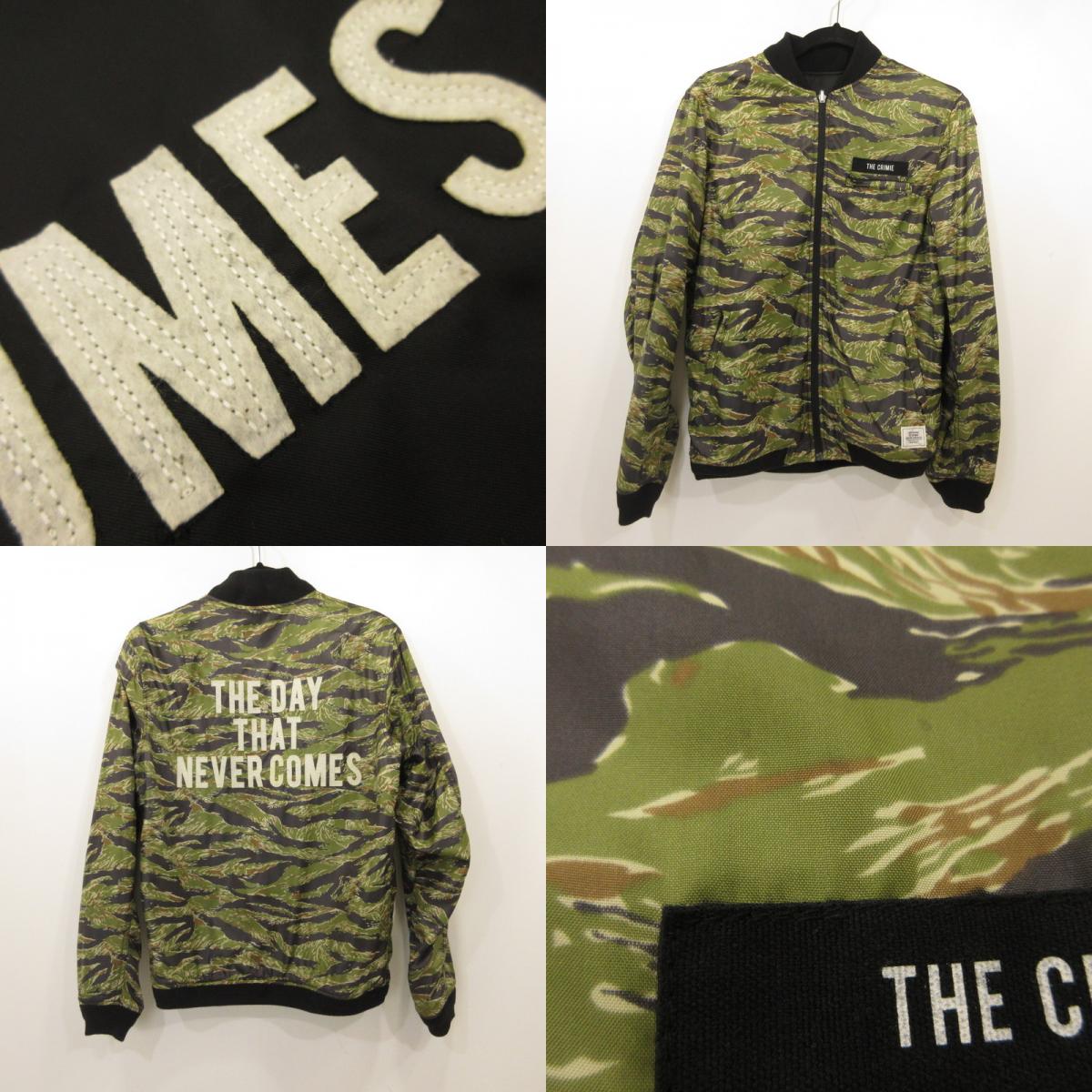 【中古】CRIMIE | クライミー REVERSIBLE CAMO MA-1 JACKET ミリタリージャケット C1K1-JK02 リバーシブル ブラック サイズ:M