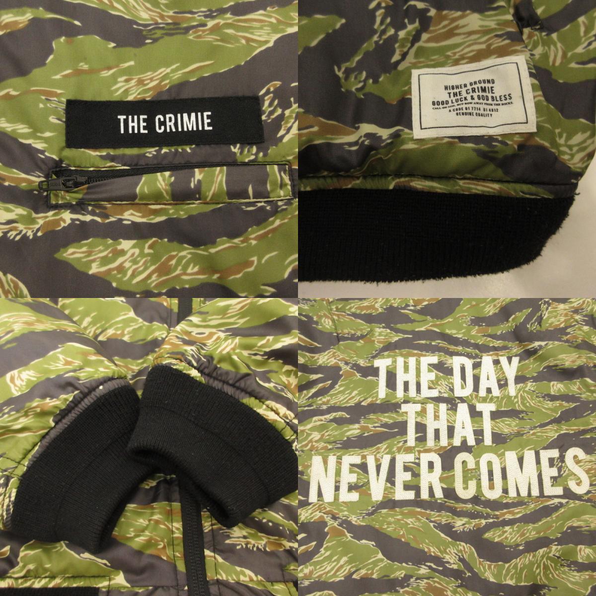 【中古】CRIMIE | クライミー REVERSIBLE CAMO MA-1 JACKET ミリタリージャケット C1K1-JK02 リバーシブル ブラック サイズ:M