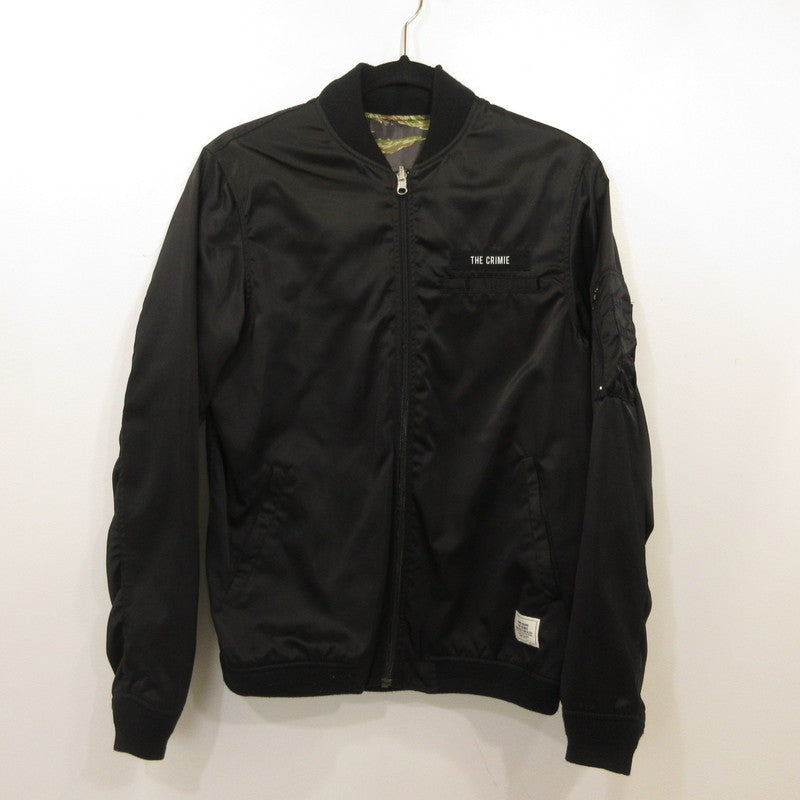 【中古】CRIMIE | クライミー REVERSIBLE CAMO MA-1 JACKET ミリタリージャケット C1K1-JK02 リバーシブル ブラック サイズ:M