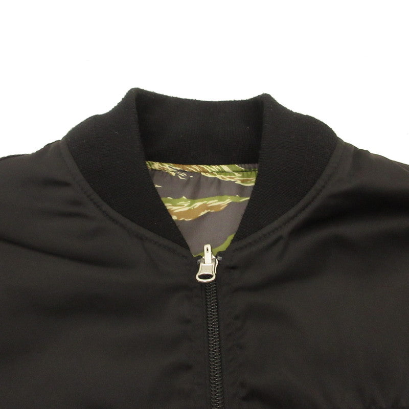 【中古】CRIMIE | クライミー REVERSIBLE CAMO MA-1 JACKET ミリタリージャケット C1K1-JK02 リバーシブル ブラック サイズ:M