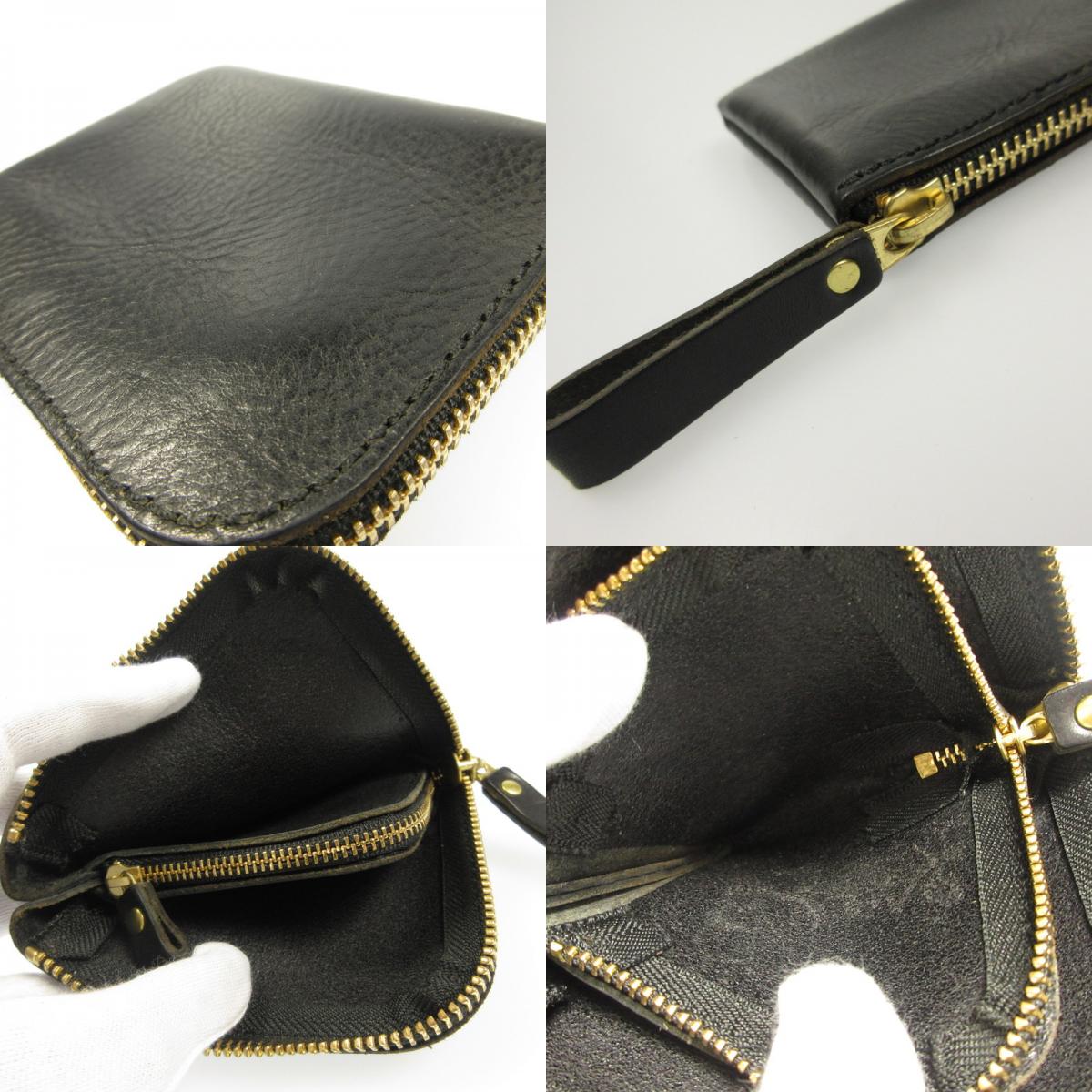 【中古】 ダブルラウンドファスナー財布 長財布 GS-22 ブラック