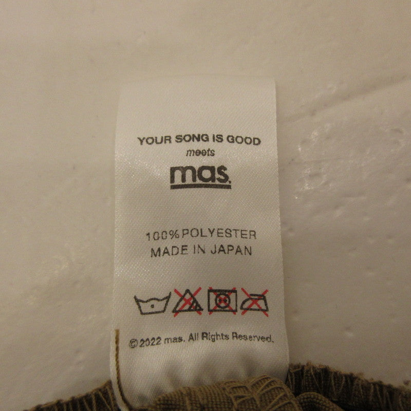 【中古】 “YOUR PANTS IS GOOD” ELASTIC BAGGIES パンツ ブラウン サイズ:L