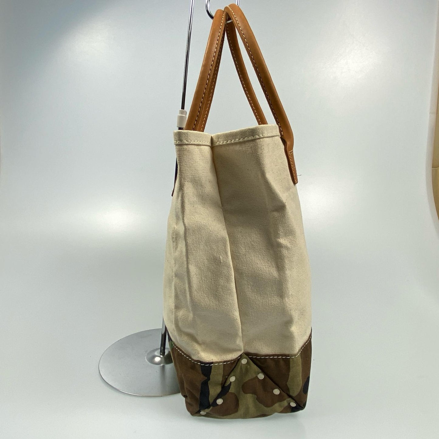 【中古】 トートバッグ アイボリー