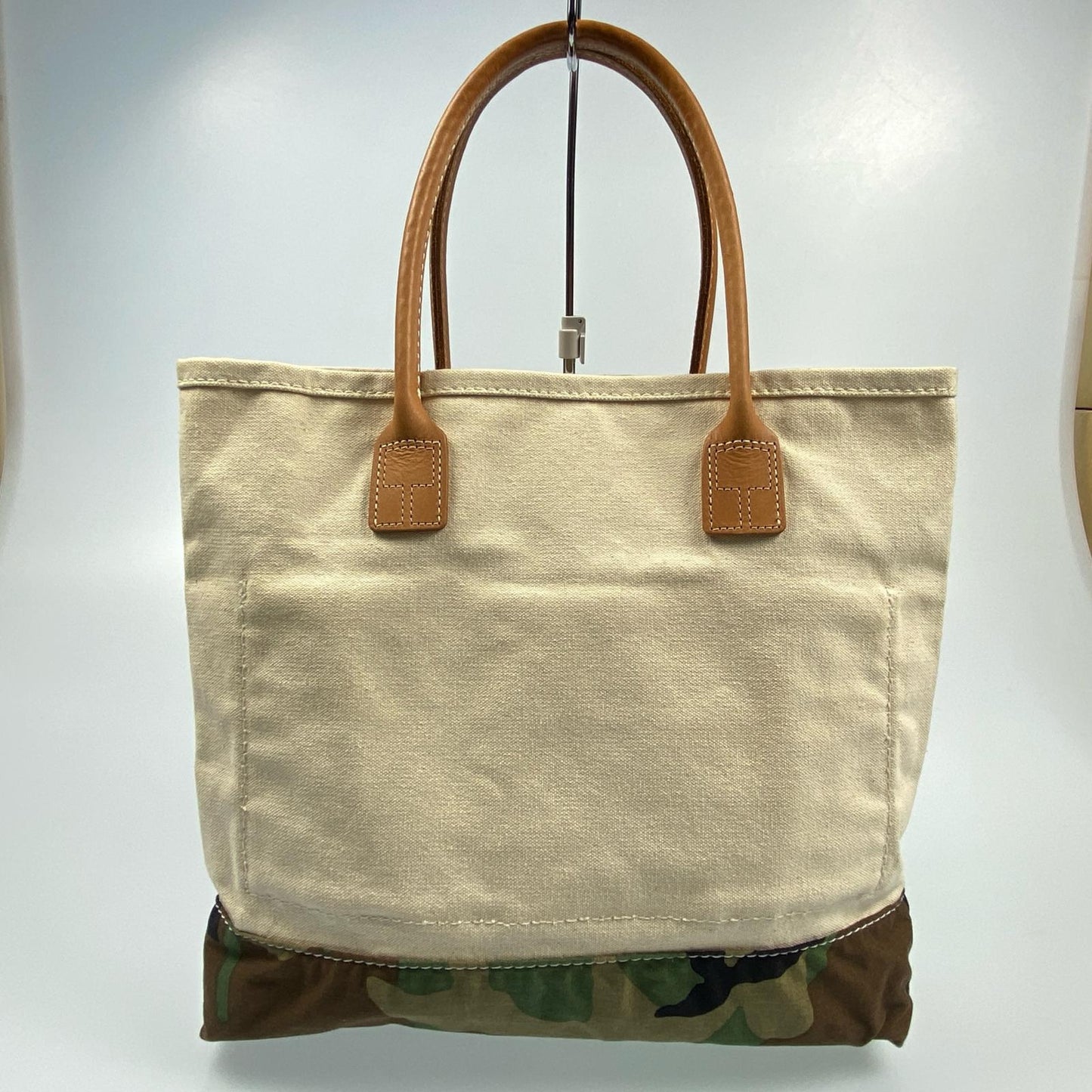 【中古】 トートバッグ アイボリー