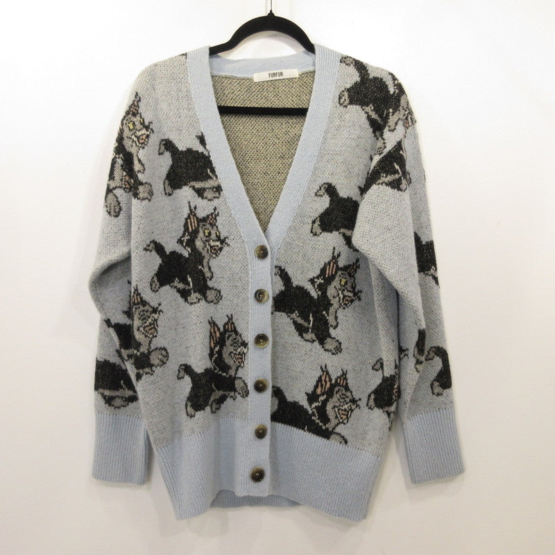 【中古】furfur | ファーファー FIGAROカーディガン カーディガン RWNT224117 ブルー