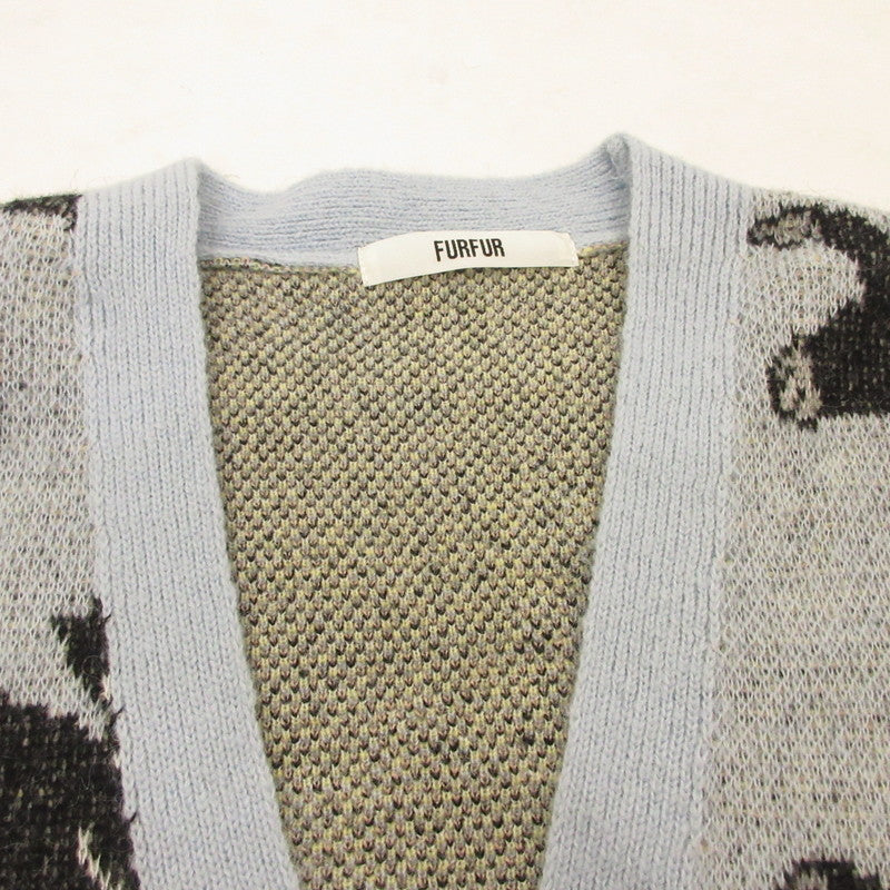 【中古】furfur | ファーファー FIGAROカーディガン カーディガン RWNT224117 ブルー