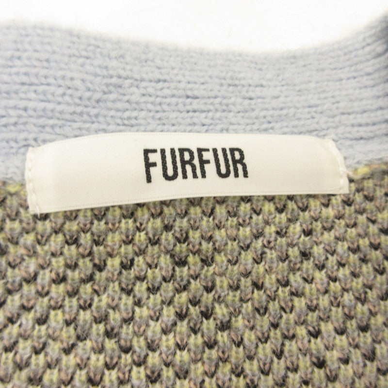 【中古】furfur | ファーファー FIGAROカーディガン カーディガン RWNT224117 ブルー