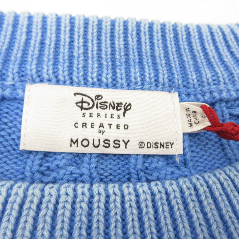 【中古】MOUSSY | マウジー MD ケーブルニット セーター 010ISY70-0751 サイズ:F ブルー