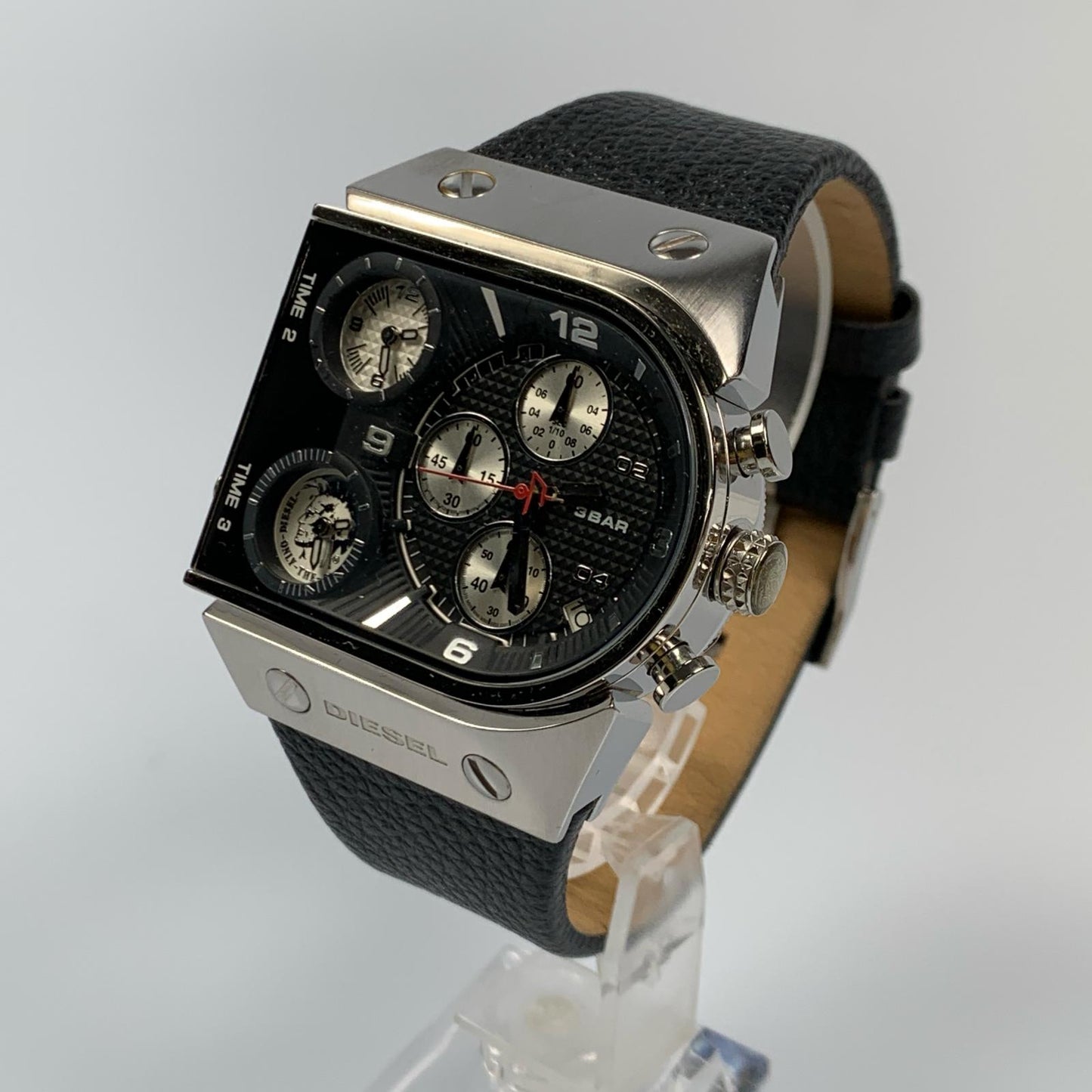【中古】DIESEL | ディーゼル トリプルタイム タイム3 腕時計 DZ9054 シルバー