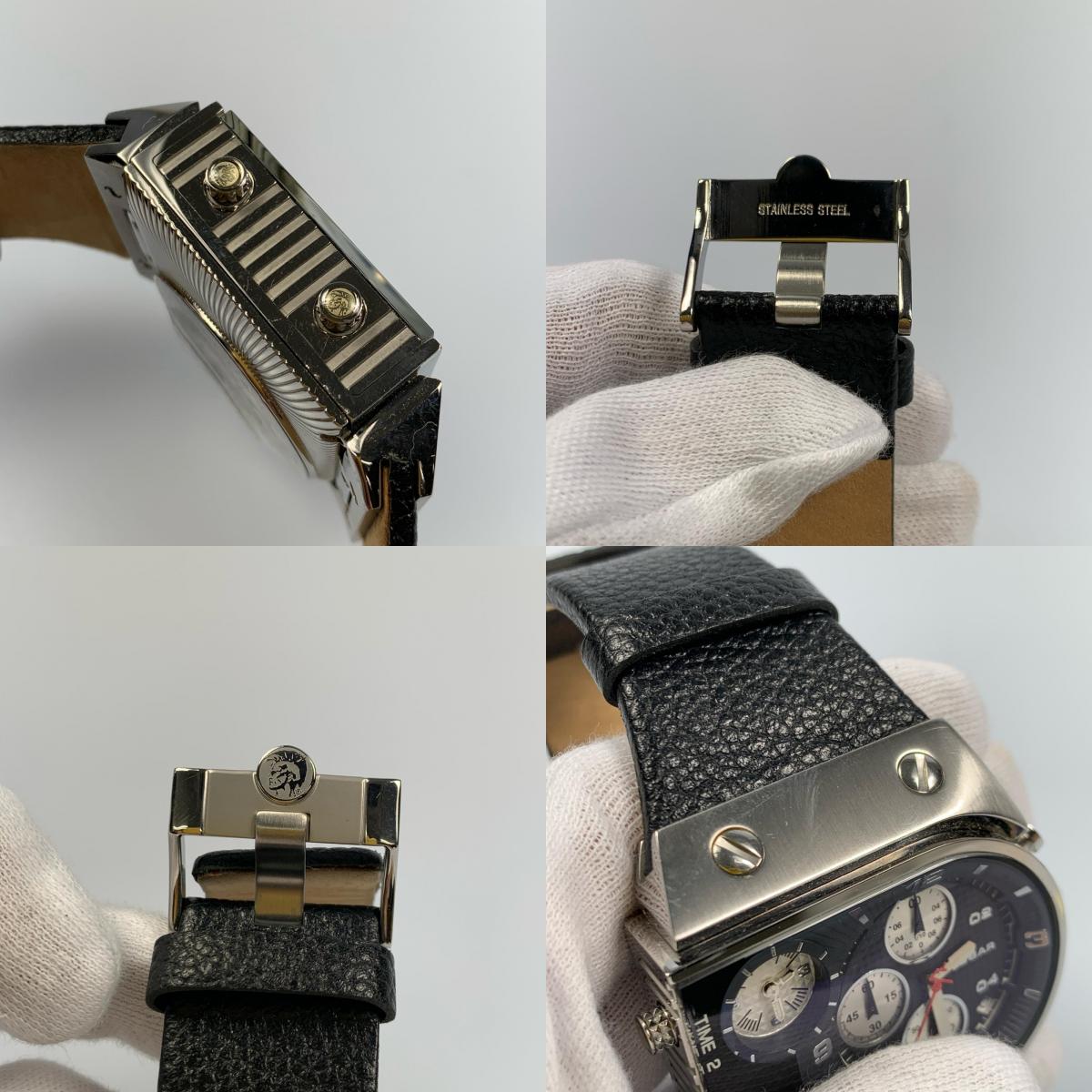 【中古】DIESEL | ディーゼル トリプルタイム タイム3 腕時計 DZ9054 シルバー