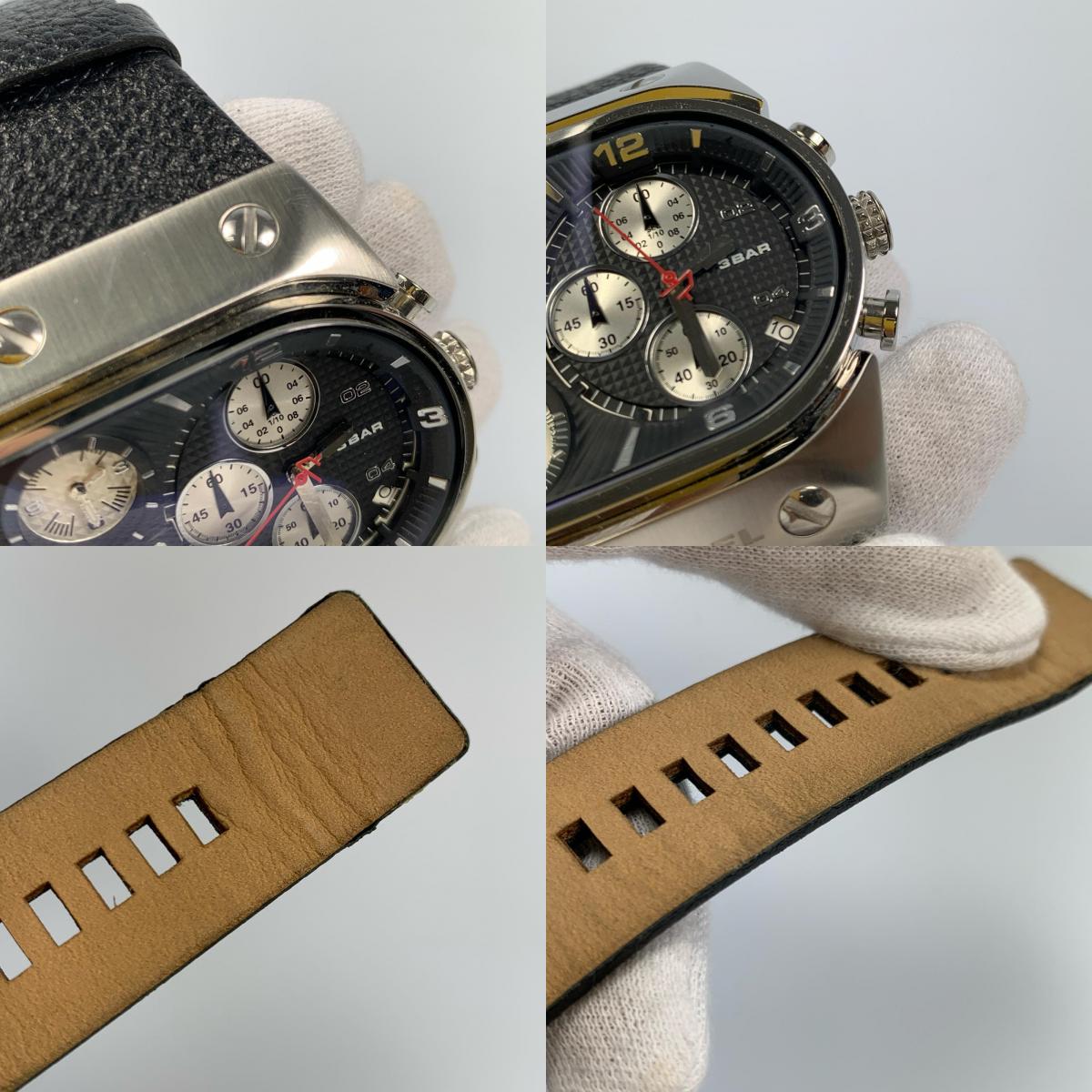 【中古】DIESEL | ディーゼル トリプルタイム タイム3 腕時計 DZ9054 シルバー
