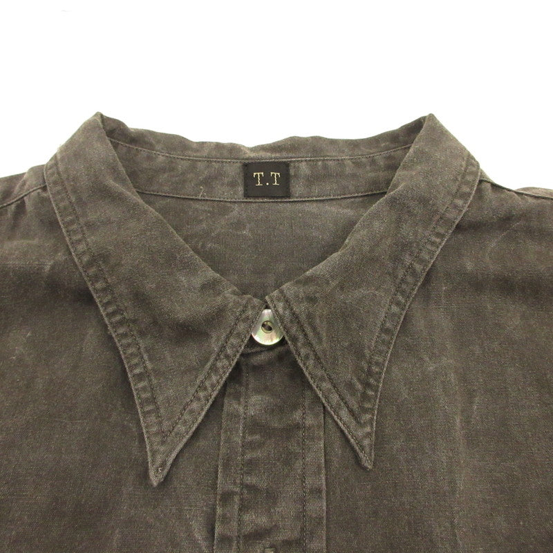 【中古】 Narrow Collar Shirt 長袖シャツ LOT.106 チャコールグレー